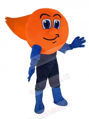 Orange Head Comet Mascot Costume Cartoon