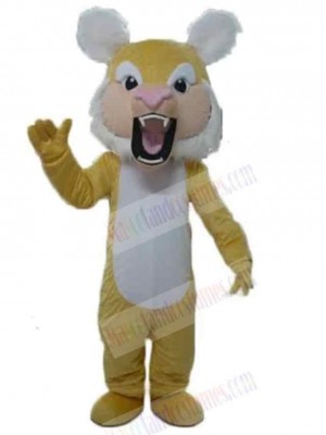 Ferocious Yellow Tiger Mascot Costume Animal