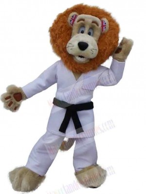 Judo Lion Mascot Costume Animal Adult