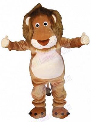 Plush Brown Lion Mascot Costume Animal Adult