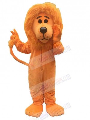 Orange Lion Mascot Costume Animal Adult