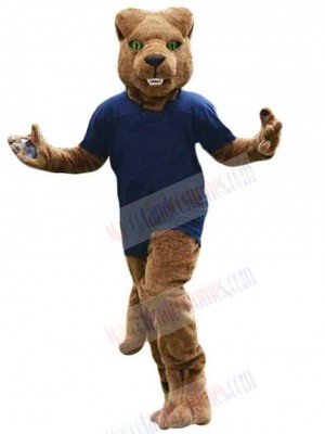 College Brown Leopard Mascot Costume Animal