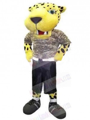 Power Yellow Leopard Mascot Costume Animal