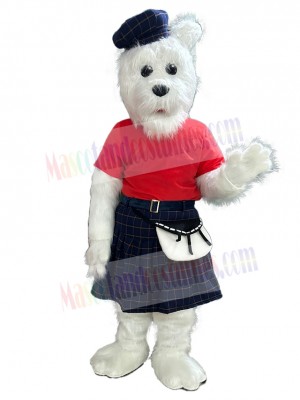 White Terrier Dog Mascot Costume Animal