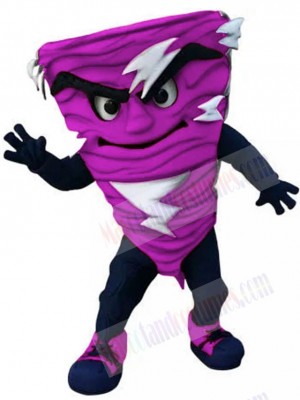 EHS Purple Tornado Cyclone Mascot Costume Cartoon