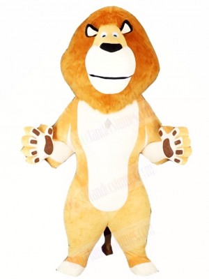 White Belly Lion Mascot Costumes Animal 