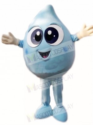 Blue Water Droplet Mascot Costumes