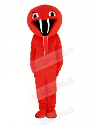Red Cobra Snake Mascot Costume Animal