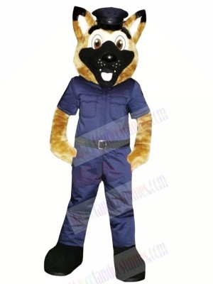 Smiling Police Dog Mascot Costumes Cartoon