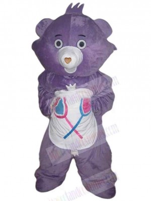 Light Purple Bear Mascot Costume For Adults Mascot Heads
