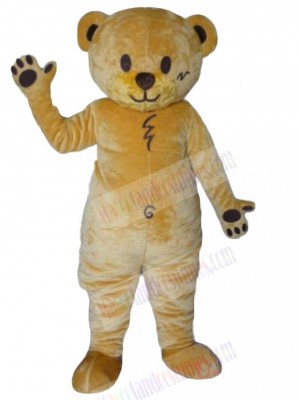 Yellow Adult Bear Mascot Costume Animal