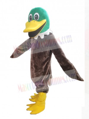 Green Head Duck Mascot Costume Animal