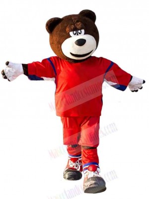 Confident Sports Bear Mascot Costume Animal