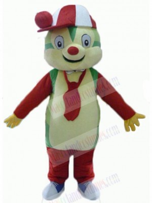 Green and Yellow Bear Mascot Costume Animal