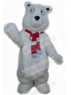 Adorkable White Bear Mascot Costume Animal