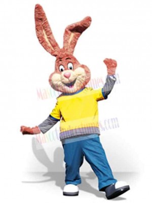 Smiling Easter Bunny Rabbit Mascot Costume Animal