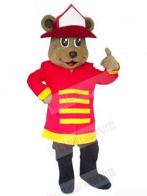 Fireman Bear Mascot Costume For Adults Mascot Heads