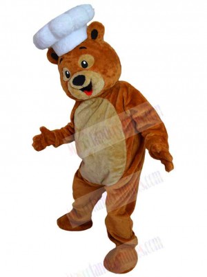 Happy Chef Bear Mascot Costume For Adults Mascot Heads