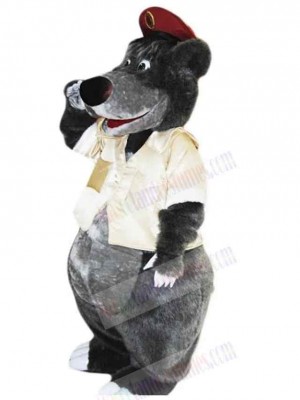 Strong Grey Bear Mascot Costume For Adults Mascot Heads