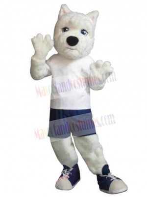 White Puppy Dog Mascot Costume Animal