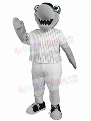 Gray Shark Mascot Costume Ocean