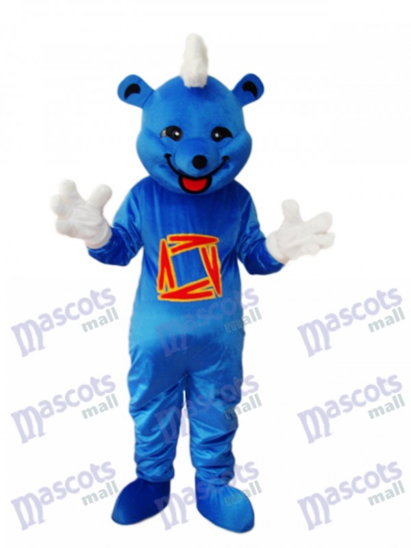 Blue Bear Mascot Adult Costume