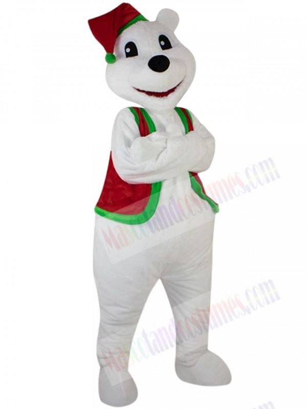 Christmas Polar Bear mascot costume