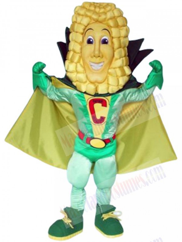 Corn Superhero mascot costume