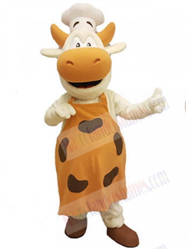 Chef Cow mascot costume