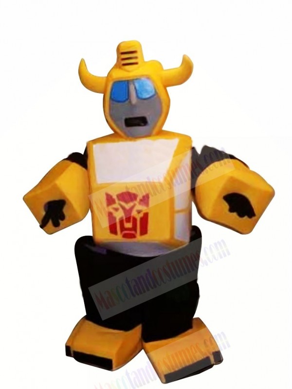 High Quality Yellow Robot Mascot Costumes Cartoon
