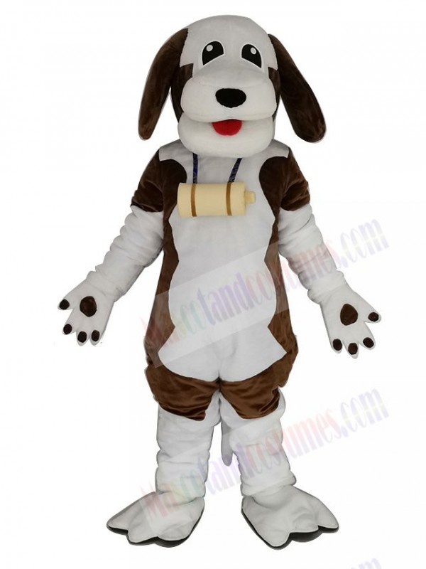 Cute Brown and White Dog Mascot Costume Animal