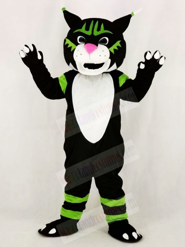 Black Wildcat Mascot Costume School	