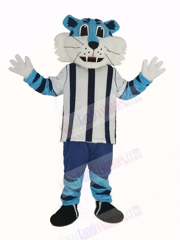 Blue Tiger Mascot Costume Animal