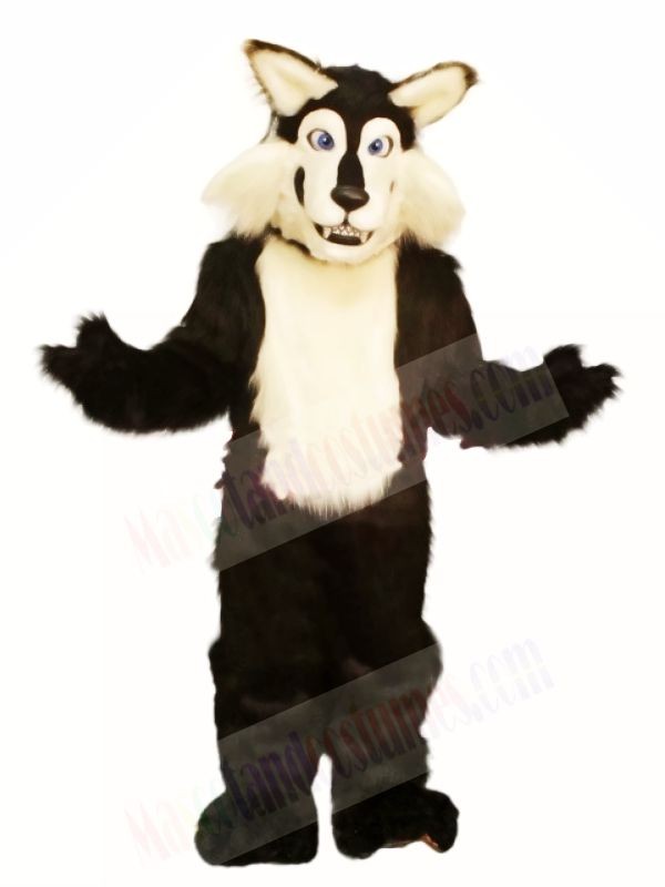Black & White Wolf Mascot Costume Free Shipping 