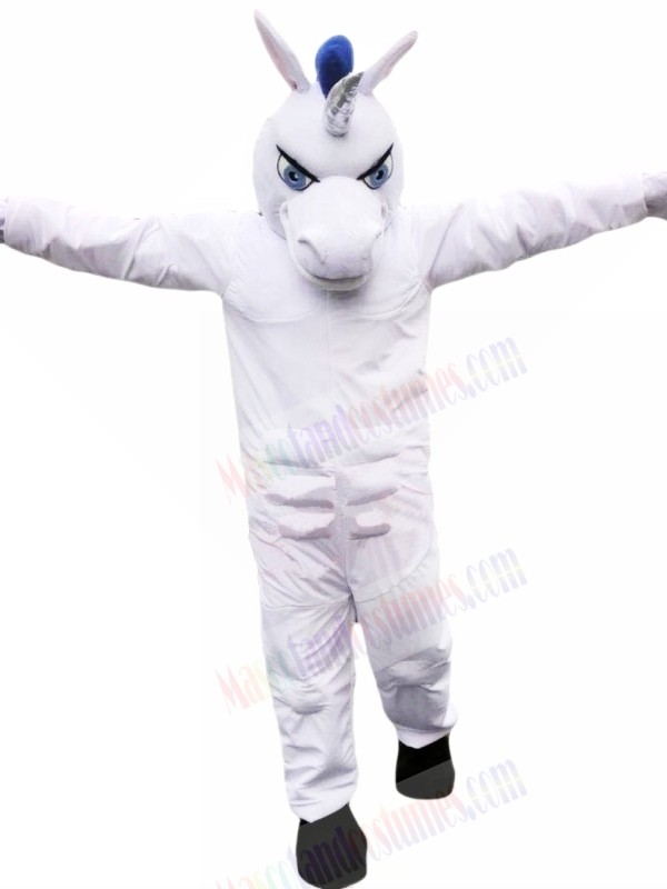 White Muscle Horse Mascot Costumes Cartoon