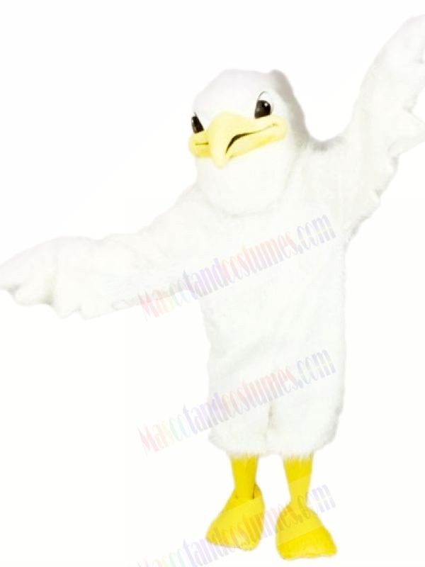 Cute White Stork Mascot Costumes Cartoon