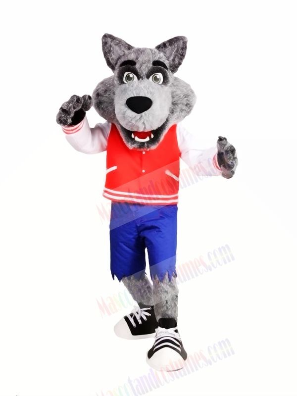 College Wolf Mascot Costumes Cartoon	