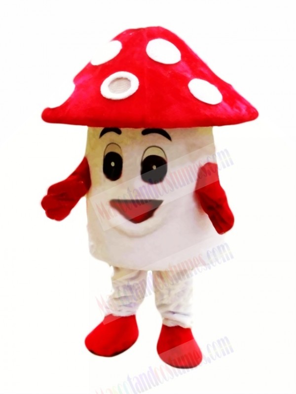 Red Mushroom Mascot Costume Cartoon	  