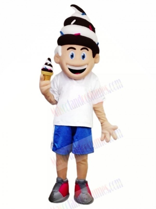 Cute Ice Creamy Boy Mascot Costume Cartoon