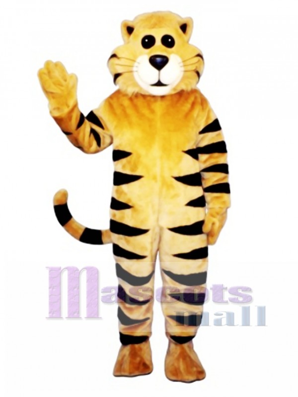 Cute Tan Meow Cat Mascot Costume