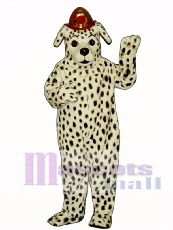 Cute Dalmatian Dog with Hat Mascot Costume