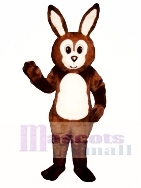 Cute Easter Brown Fat Bunny Rabbit Mascot Costume