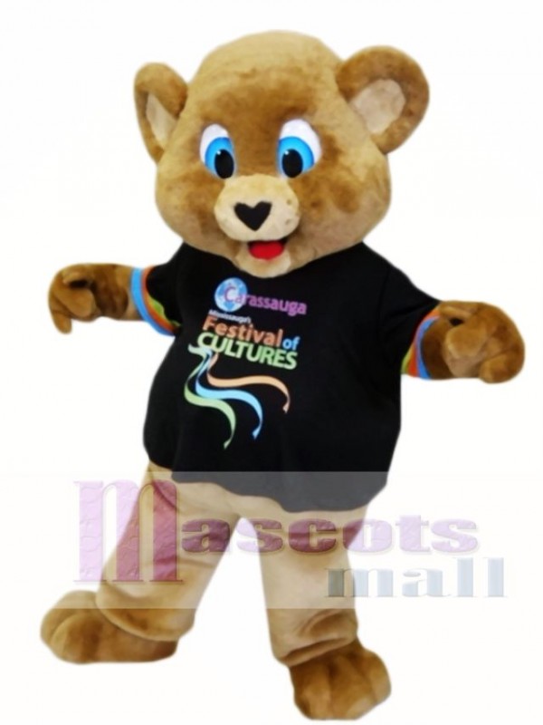 Blue Eyes Brown Bear Mascot Costumes 