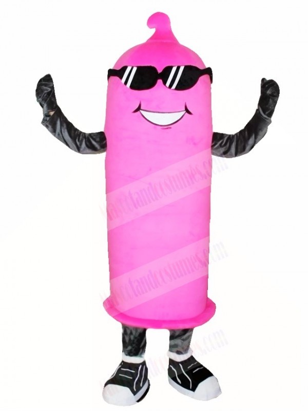 Pink Condom Mascot Costumes Stag Bachelor Party 