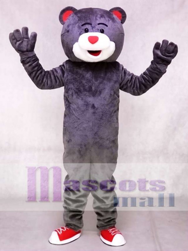 Grey Clutch the Bear Mascot Costume 