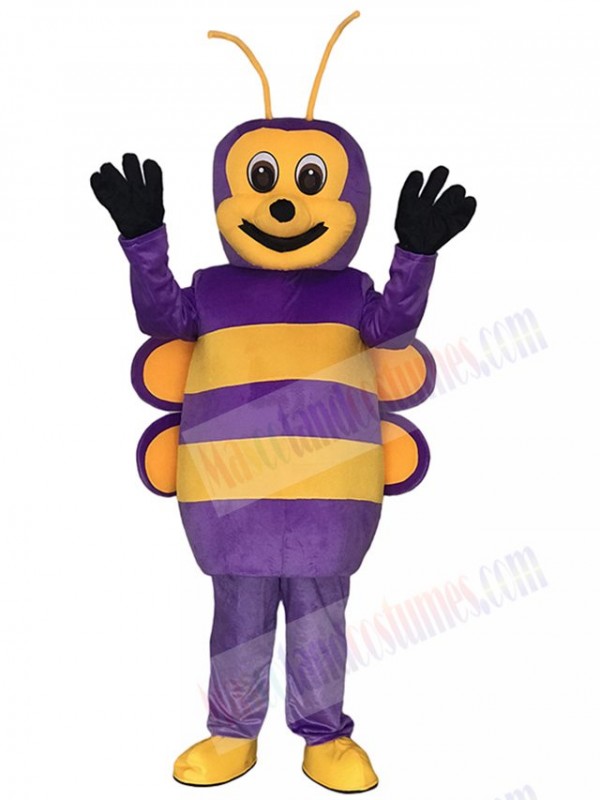 Lovely Purple Bee Mascot Costumes Insect