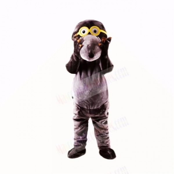 Gray Glasses Mole Mascot Costumes College