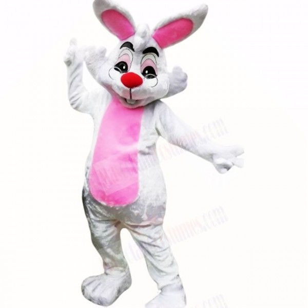 Smiling Glasses Easter Bunny Mascot Costumes Cheap