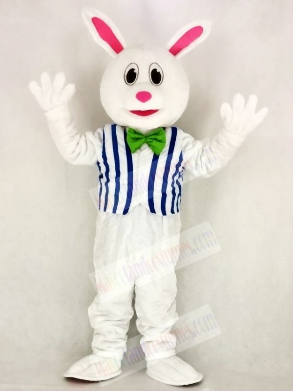 Funny Easter Bunny Rabbit with Vest Mascot Costume School 	