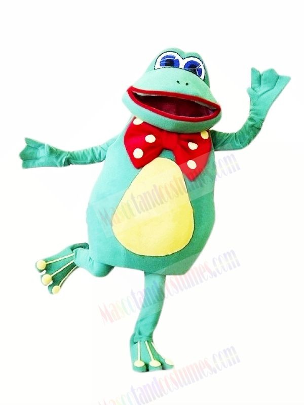 Happy Female Frog Mascot Costumes Cartoon